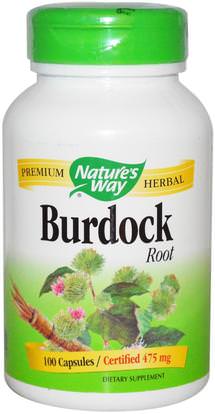 Natures Way, Burdock Root, 475 mg, 100 Capsules ,المكملات الغذائية، الأعشاب
