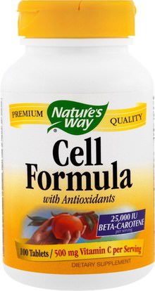 Natures Way, Cell Formula with Anitoxidants, 100 Tablets ,المكملات الغذائية، مضادات الأكسدة، الفيتامينات