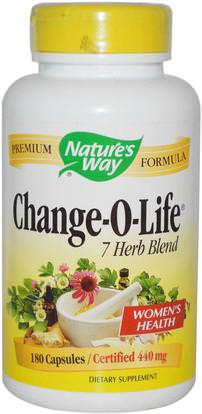 Natures Way, Change-O-Life, 7 Herb Blend, 440 mg, 180 Capsules ,والمكملات الغذائية، والصحة