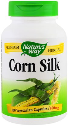 Natures Way, Corn Silk, 400 mg, 100 Veggie Caps ,الأعشاب، حرير الذرة