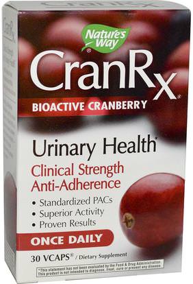 Natures Way, CranRx, Bioactive Cranberry, 30 Veggie Caps ,والمكملات الغذائية، والصحة