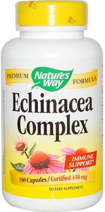 Natures Way, Echinacea Complex, 450 mg, 180 Capsules ,والمكملات الغذائية، ومضادات الأكسدة