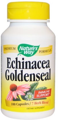 Natures Way, Echinacea Goldenseal, 100 Capsules ,المكملات الغذائية، المضادات الحيوية