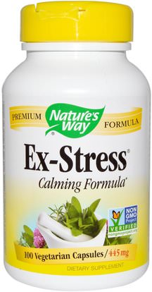 Natures Way, Ex-Stress, 445 mg, 100 Veggie Caps ,والمكملات الغذائية، والصحة