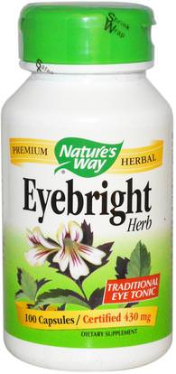 Natures Way, Eyebright Herb, 430 mg, 100 Capsules ,المكملات الغذائية، الأعشاب