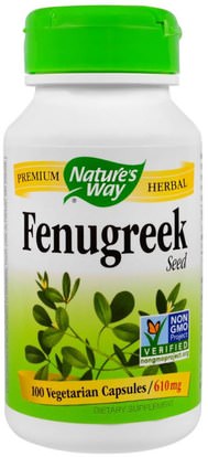 Natures Way, Fenugreek Seed, 610 mg, 100 Veggie Caps ,المكملات الغذائية، الصحة، الحلبة