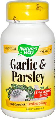 Natures Way, Garlic & Parsley, 100 Capsules ,المكملات الغذائية، المضادات الحيوية