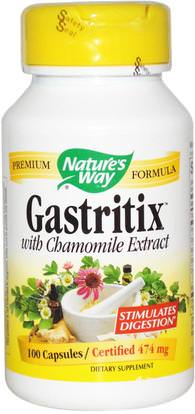 Natures Way, Gastritix, With Chamomile Extract, 474 mg, 100 Capsules ,المكملات الغذائية، الأعشاب، البابونج