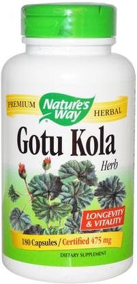Natures Way, Gotu Kola Herb, 475 mg, 180 Capsules ,المكملات الغذائية، الأعشاب