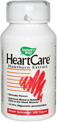 Natures Way, HeartCare, Hawthorn Extract, 120 Tablets ,المكملات الغذائية، الأعشاب
