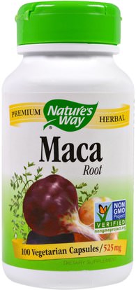 Natures Way, Maca Root, 525 mg, 100 Capsules ,الصحة، الرجال، ماكا
