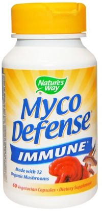 Natures Way, Myco Defense, Immune, 60 Veggie Caps ,والمكملات الغذائية، والصحة