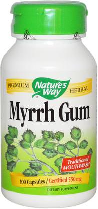 Natures Way, Myrrh Gum, 550 mg, 100 Capsules ,المكملات الغذائية، الأعشاب، اللثة المر