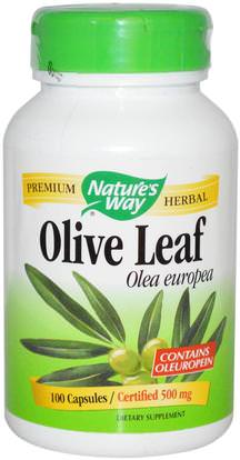 Natures Way, Olive Leaf, 100 Capsules ,المكملات الغذائية، الصحة، ورقة زيتون