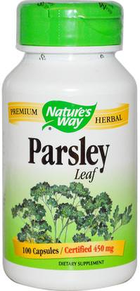 Natures Way, Parsley, Leaf, 100 Capsules ,المكملات الغذائية، المضادات الحيوية