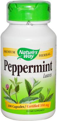 Natures Way, Peppermint, Leaves, 100 Capsules ,الصحة، السموم