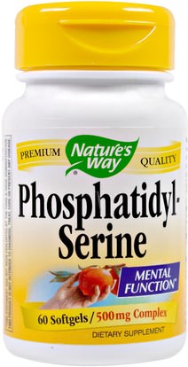 Natures Way, Phosphatidylserine, 500 mg Complex, 60 Softgels ,المكملات الغذائية، فسفاتيديل