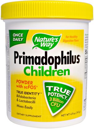 Natures Way, Primadophilus, Children, 4.9 oz (141 g) ,المكملات الغذائية، البروبيوتيك، الأطفال البروبيوتيك