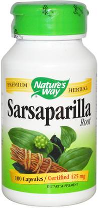 Natures Way, Sarsaparilla, Root, 100 Capsules ,الأعشاب، سارساباريلا استخراج سميلاكس
