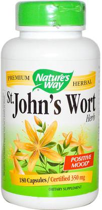Natures Way, St. Johns Wort Herb, 350 mg, 180 Capsules ,الأعشاب، الشارع. جونز، ورت