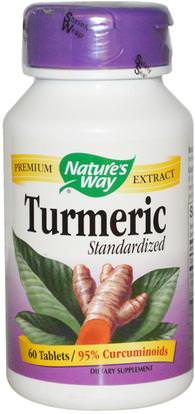 Natures Way, Standardized Turmeric, 60 Tablets ,المكملات الغذائية، مضادات الأكسدة، الكركمين