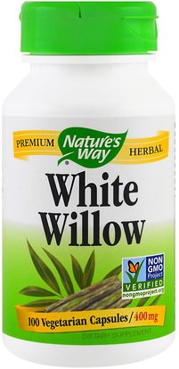 Natures Way, White Willow, 400 mg, 100 Veggie Caps ,الصحة، إلتهاب، أبيض، الصفصاف، أنبح