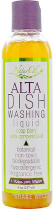 NaturOli, Alta Dish Washing Liquid, Fragrance Free, 8 oz (237 ml) ,المنزل، غسل الصحون، صحن الصابون