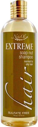 NaturOli, Extreme Hair, Soap Nut Shampoo, Normal to Oily Hair, 16 oz (474 ml) ,حمام، الجمال، الشعر، فروة الرأس، الشامبو، مكيف