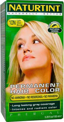 Naturtint, Permanent Hair Color, 10N Light Dawn Blonde, 5.28 fl oz (150 ml) ,Herb-sa