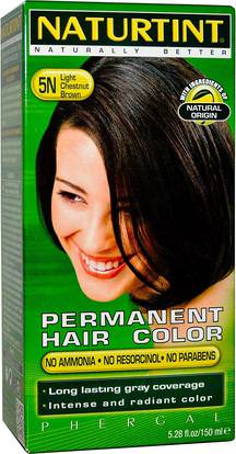 Naturtint, Permanent Hair Color, 5N Light Chestnut Brown, 5.28 fl oz (150 ml) ,Herb-sa
