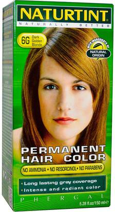 Naturtint, Permanent Hair Color, 6G Dark Golden Blonde, 5.28 fl oz (150 ml) ,حمام، الجمال، الشعر، فروة الرأس، لون الشعر
