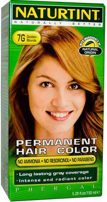 Naturtint, Permanent Hair Color, 7G Golden Blonde, 5.28 fl oz (150 ml) ,Herb-sa