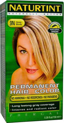 Naturtint, Permanent Hair Color, 9N Honey Blonde, 5.28 fl oz (150 ml) ,Herb-sa