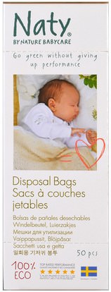Naty, Disposal Bags, 50 Bags ,صحة الطفل، المنزل