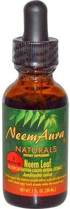 Neemaura Naturals Inc, Neem Leaf, 3X Concentration, Extract, 1 fl oz (30 ml) ,Herb-sa