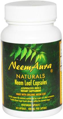 Neemaura Naturals Inc, Neem Leaf Capsules, 400 mg, 60 Capsules ,Herb-sa