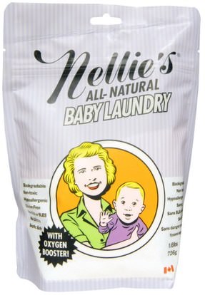 Nellies All-Natural, Baby Laundry, 1.6 lbs (726 g) ,صحة الطفل، منظفات الغسيل الطفل