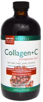 Neocell, Collagen +C Pomegranate Liquid, 16 fl oz (473 ml) ,الصحة، العظام، هشاشة العظام، الكولاجين