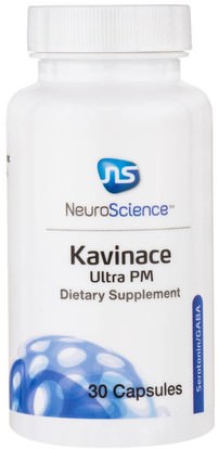NeuroScience, Inc., Kavinace Ultra PM, 30 Capsules ,والمكملات الغذائية، الميلاتونين 3 ملغ، والنوم