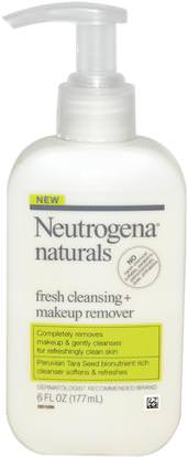 Neutrogena, Fresh Cleansing + Makeup Remover, 6 fl oz (177 ml) ,الجمال، العناية بالوجه، منظفات الوجه