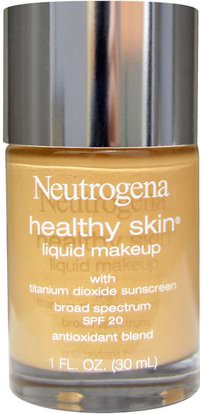 Neutrogena, Healthy Skin Liquid Makeup, Natural Beige 60, 1 fl oz (30 ml) ,الجمال، العناية بالوجه، سف العناية بالوجه