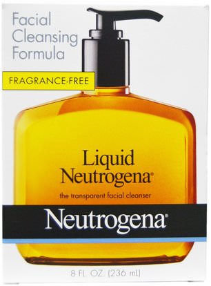 Neutrogena, Liquid Neutrogena, Facial Cleansing Formula, 8 fl oz (236 ml) ,الجمال، العناية بالوجه، منظفات الوجه