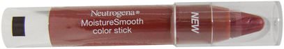 Neutrogena, MoistureSmooth Color Stick, Soft Raspberry 60, 0.11 oz (3.1 g) ,حمام، الجمال، أحمر الشفاه، لمعان، بطانة، العناية بالوجه