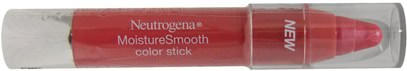 Neutrogena, MoistureSmooth Color Stick, Sweet Watermelon 30, 0.11 oz (3.1 g) ,حمام، الجمال، أحمر الشفاه، لمعان، بطانة، العناية بالوجه