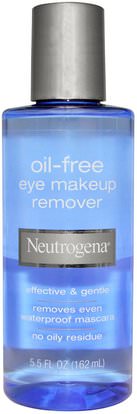 Neutrogena, Oil-Free Eye Makeup Remover, 5.5 fl oz (162 ml) ,حمام، الجمال، ماكياج، العناية بالوجه، مزيل ماكياج