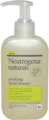 Neutrogena, Purifying Facial Cleanser, 6 fl oz (177 ml) ,الصحة، حب الشباب، نوع الجلد حب الشباب الجلد المعرضة، العناية بالوجه