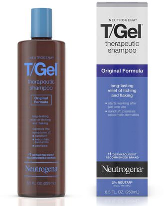 Neutrogena, T/Gel, Therapeutic Shampoo, Original Formula, 16 fl oz (473 ml) ,حمام، الجمال، الشعر، فروة الرأس، الشامبو، مكيف