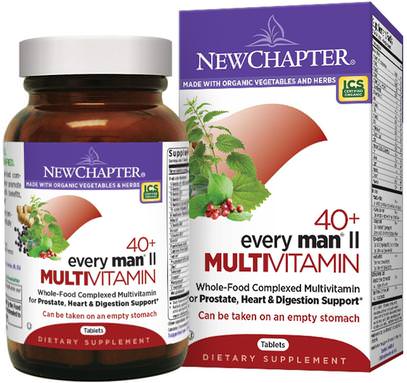 New Chapter, 40+ Every Man II Multivitamin, 96 Tablets ,الفيتامينات، الرجال الفيتامينات