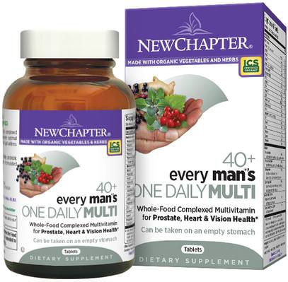 New Chapter, 40+ Every Mans One Daily Multi, 48 Tablets ,الفيتامينات، الرجال الفيتامينات
