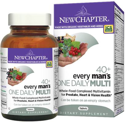 New Chapter, 40+ Every Mans One Daily Multi, 96 Tablets ,الفيتامينات، الرجال الفيتامينات